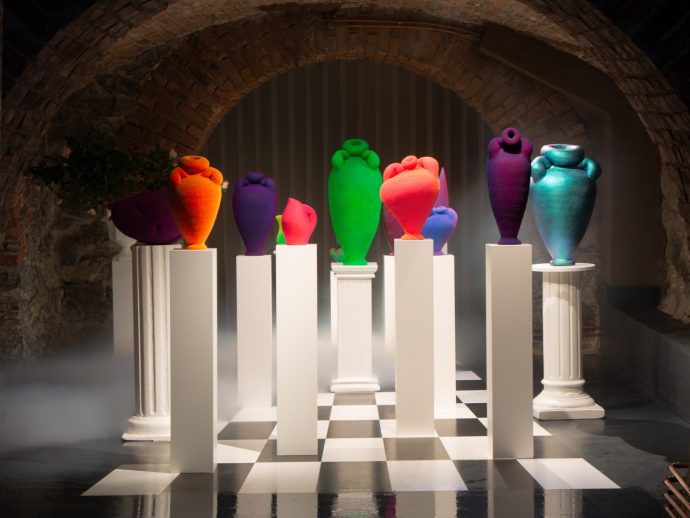 Fuzzy glowing vessels give ancient ceramics an eerie alien character