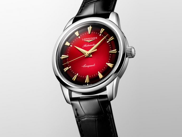 Longines Conquest Heritage ‘Year of the Snake’ Edition has a Celebratory Red Dial + Artistic Caseback