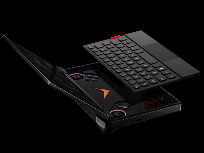 Mini gaming laptop has a removable keyboard to easily switch between work and play