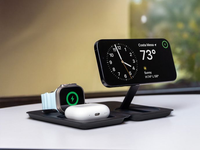 Nimble’s Foldable 3-in-1 Charger is Wrapped in Ethical Aloe Leather