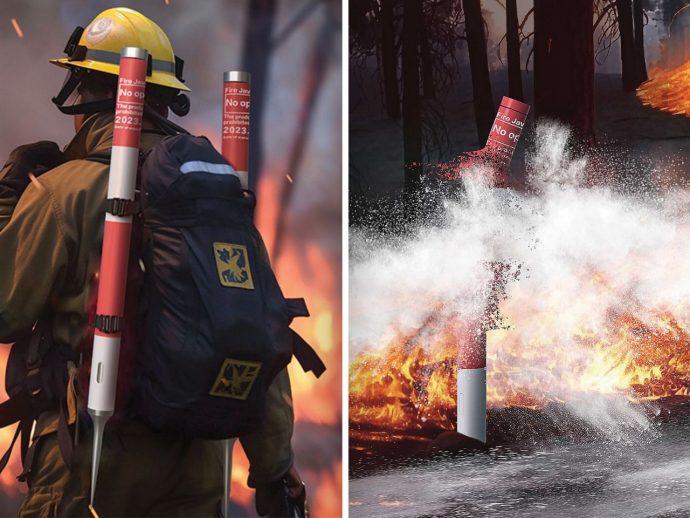 These Fire Extinguisher ‘Bollards’ Can Automatically Extinguish Wildfires