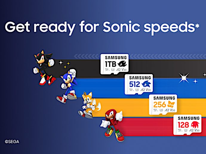 Samsung microSD cards pay homage to Sonic the Hedgehog in a way you’ll barely notice