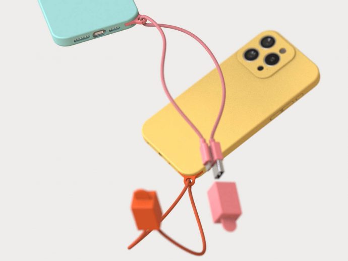 This smartphone case with a lanyard charging cable will never let your device run out of juice