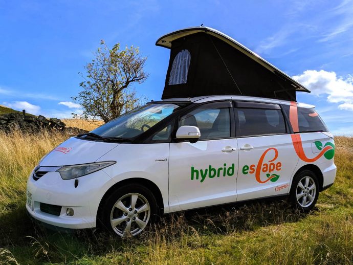 Toyota Hybrid Eco Escape camper van is a daily driver prepared to take you to the countryside for days together