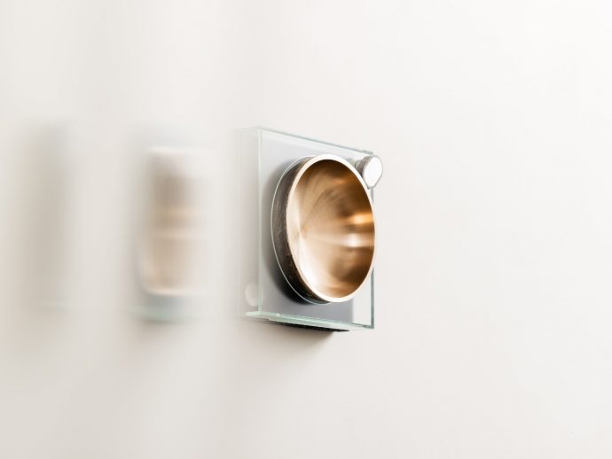 Wall-mounted meditation bowl turns recorded audio memories into a new sound experience