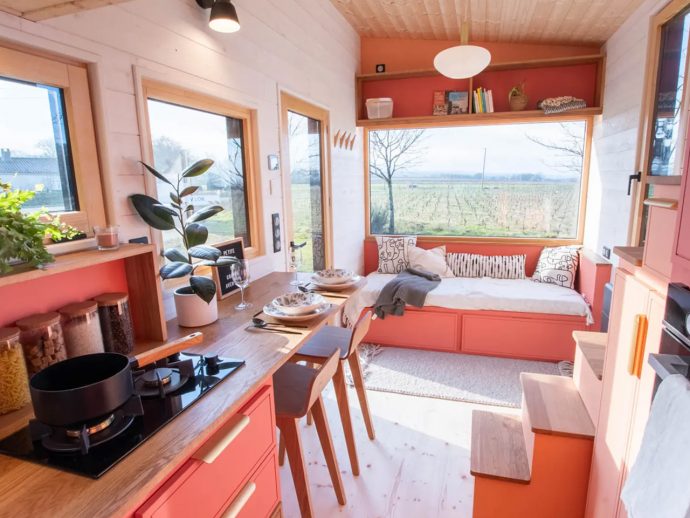 This Modern Tiny House Supports A Full-Time Life On Wheels With A Compact Yet Spacious Interior