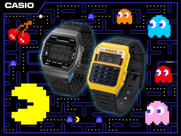 Casio x PAC-MAN calculator watch based on the yellow chomper combines retro flair with functional versatility