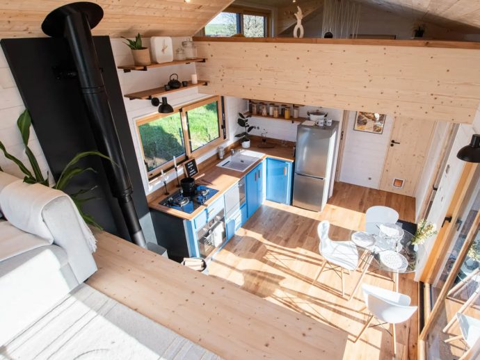 This Spacious Tiny Home Features An Unusual “Upside-Down” Layout