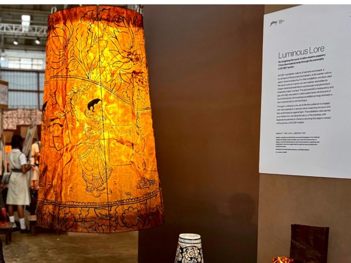 Kombucha by-product used to create leather for traditional shadow puppet exhibit