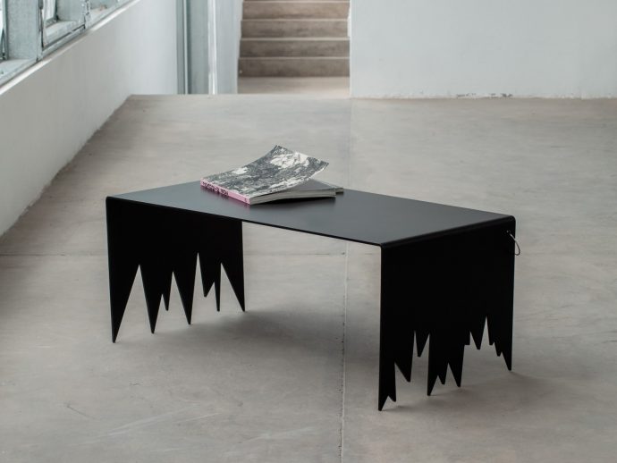 Revolutionize Interiors With This Bold Steel Coffee Table for Unconventional Spaces
