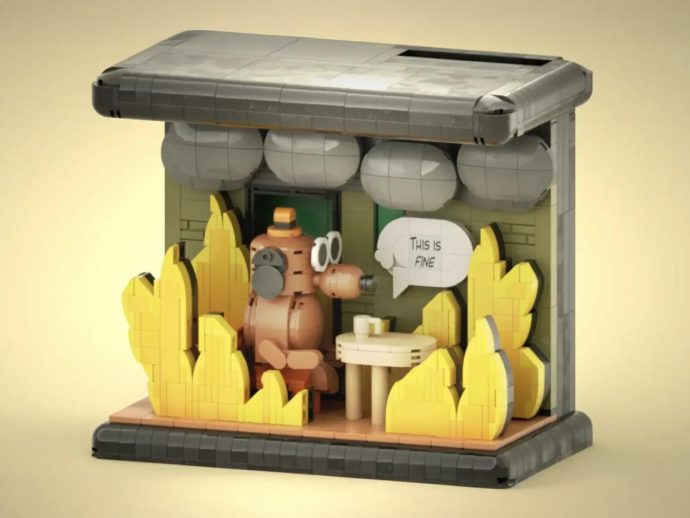 Build Your Own Existential Crisis With This LEGO ‘This Is Fine’ Set