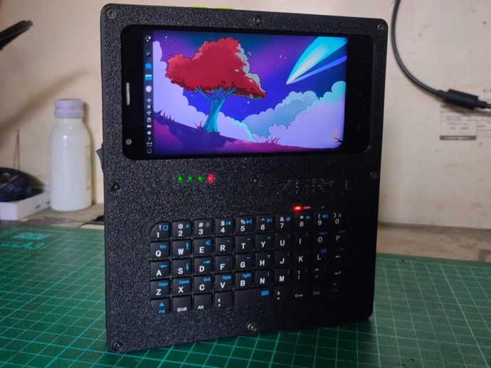 DIY handheld computer upcycles an old Android phone, off-the-shelf parts