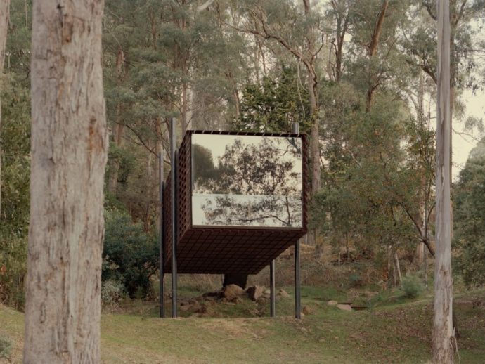 Japandi-style Sawmill Treehouse is an Enchanting Haven Embraced by Nature
