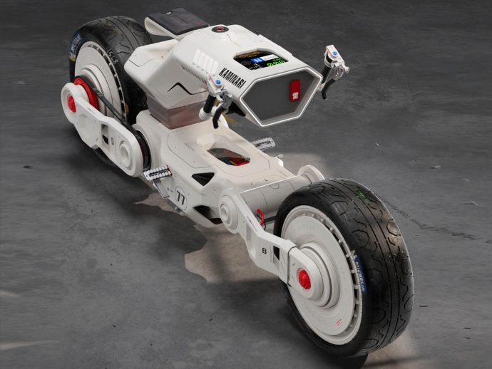 Muscular and sharp Kaminari SuperBike rolls straight out of a sci-fi universe, ready for action