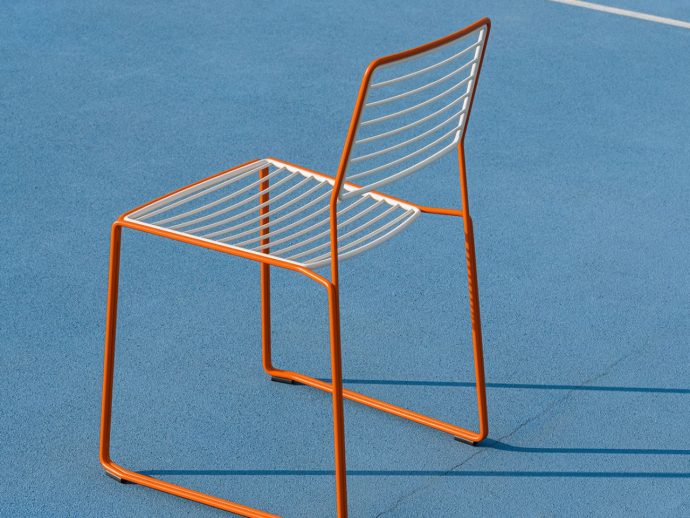 The Twain Chair’s Galvanized Steel Design Is Fit For Indoor And Outdoor Living