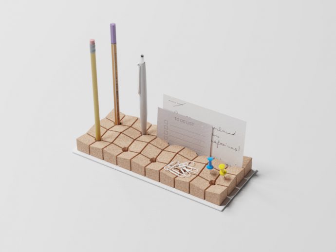 Cork Desk Organizer Combines Sustainability with Simple Yet Smart Design