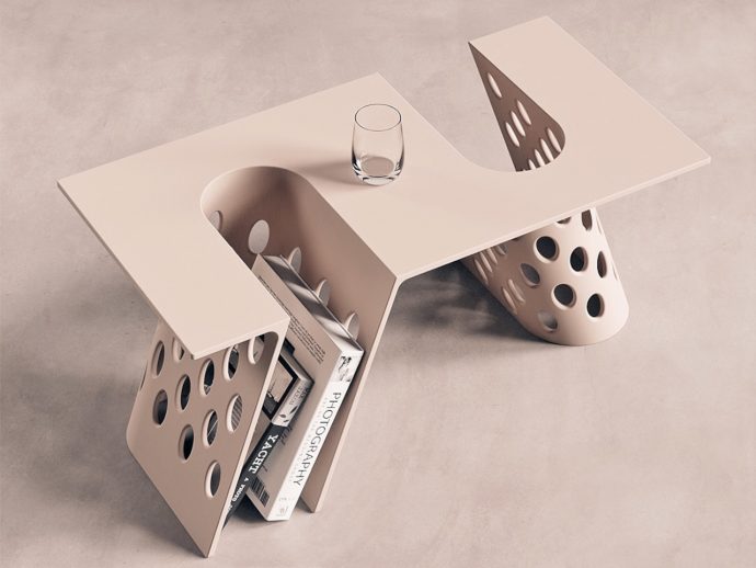 Holey coffee table concept has an unintended killer feature