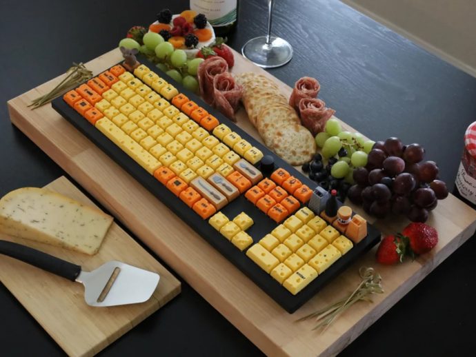 Literally cheesy keyboard combines the two things that a mouse loves