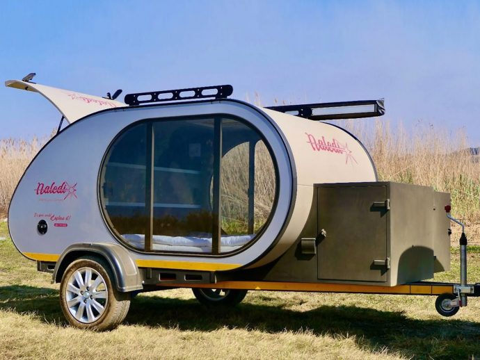 Naledi offers biggest side toughened glass windows in teardrop camper, ample light and breathtaking views