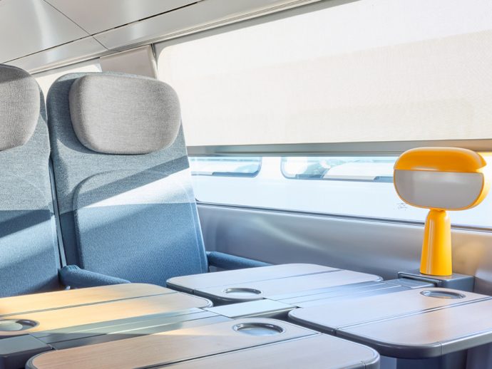 River-Inspired Interior Gives a Train a Softer and Gentler Character