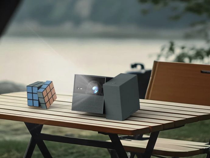 Rubik’s cube-inspired TCL Playcube projector adds a fun twist to a common design problem