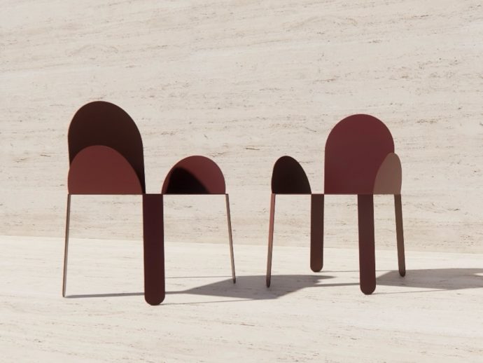 Single Sheet of Metal Transforms Into an Ultra-Minimalist Stackable Chair