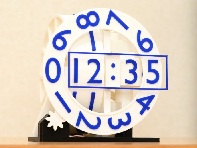 This mechanical digital clock is both mesmerizing and confusing