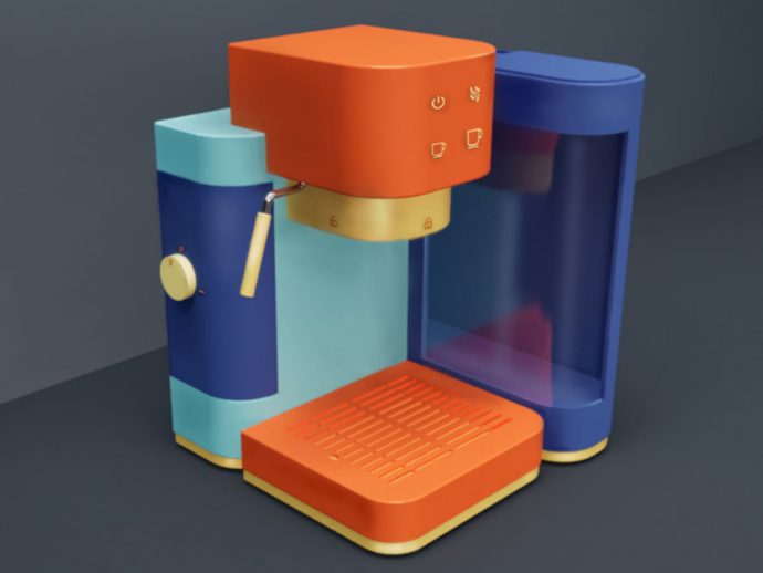 Toy-like espresso machine concept adds a joyful atmosphere to your mornings