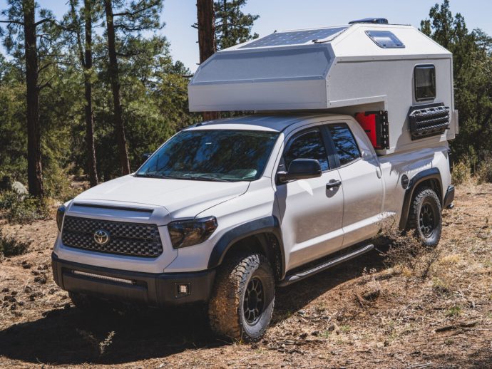 Aterra slide-in, hard-shell camper is designed for overlanders who want their rigs to evolve with them