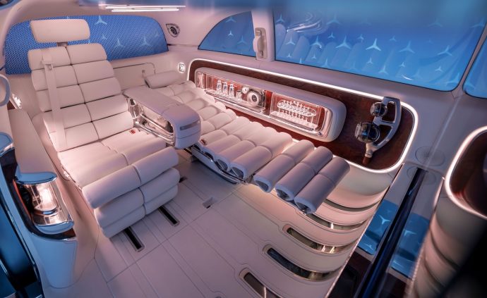 Mercedes‑Benz Vision V previews an electric lounge limo with a 65‑inch cinema screen