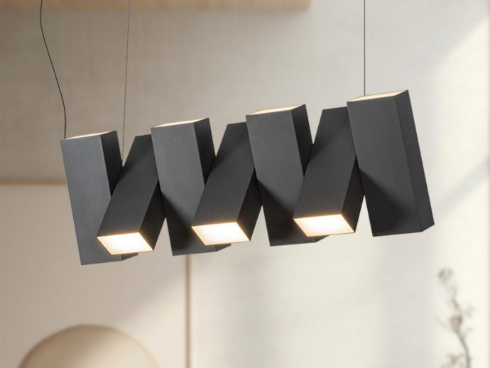 Domino-Inspired Pendant Lamp Balances Artistic Form with Functional Flexibility