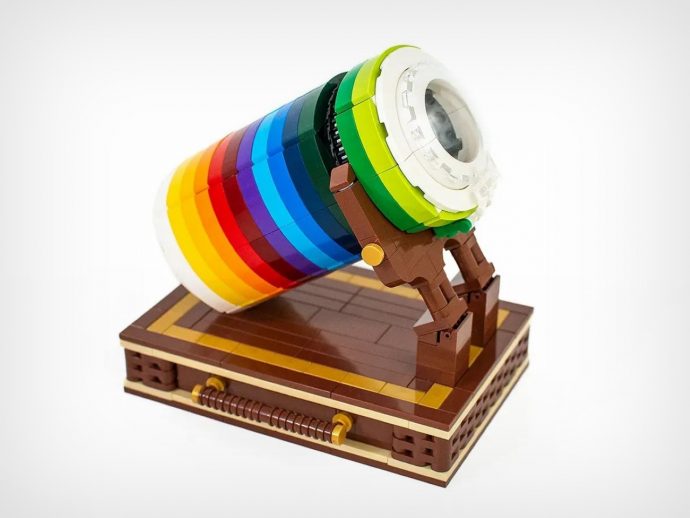 Functional LEGO Kaleidoscope Lets You Turn Colorful Bricks Into Trippy Geometric Art