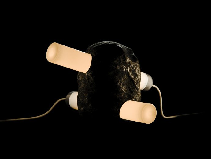 Golem Stone Lamp Concept Blends Raw Sculpture With Serene Lighting