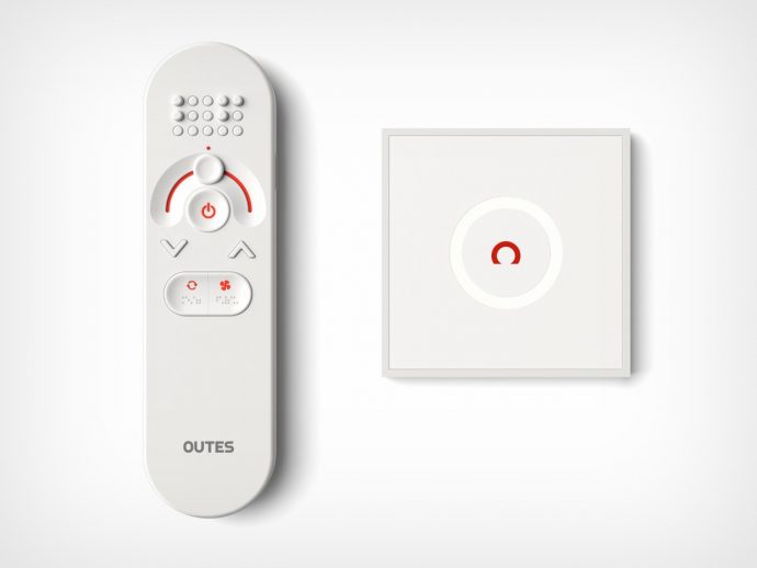 Blind-friendly AC Remote swaps Buttons for one Smooth Slider + Braille Display