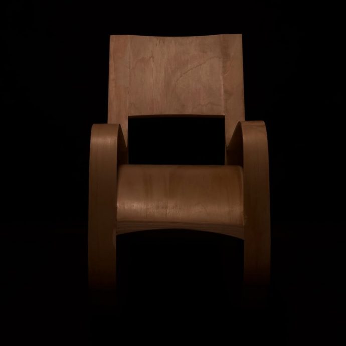 Comfortable and aesthetic rocker is made from a single plywood