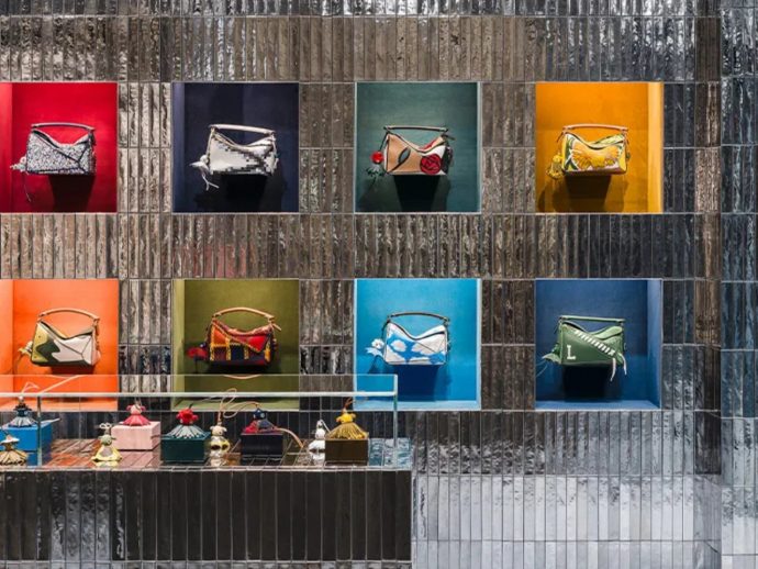 Loewe celebrates 10 years of the Puzzle bag with exhibit