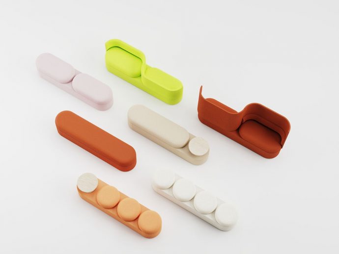 Modular seating system for public spaces focuses on wellness