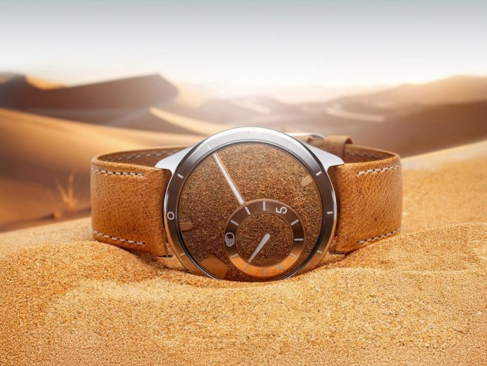 Ressence Type 9 S75 is a limited edition watch with UAE grains of sand embedded