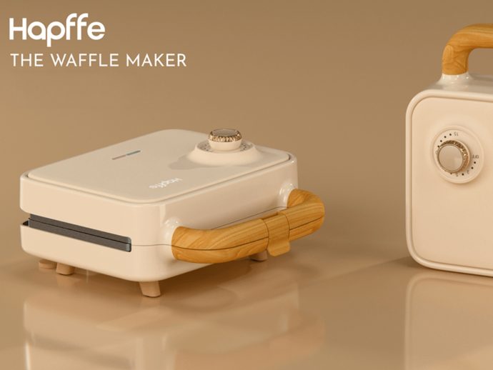 Waffle maker concept is a pretty and functional breakfast companion
