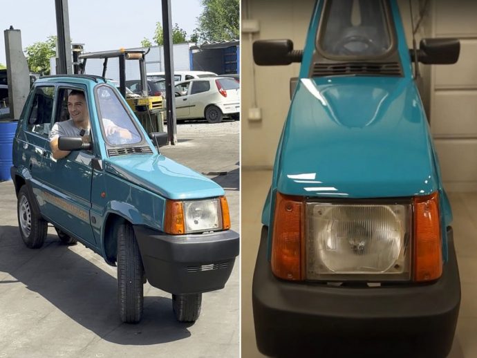 World’s Narrowest Fiat Panda is one anorexic 19-inch-wide EV destined for the record books