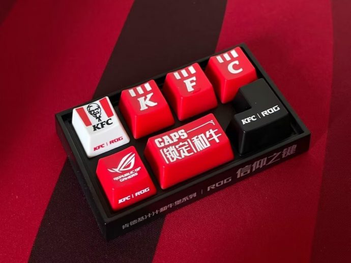 KFC Partnered With Asus ROG to release themed keycaps that come free with your burger