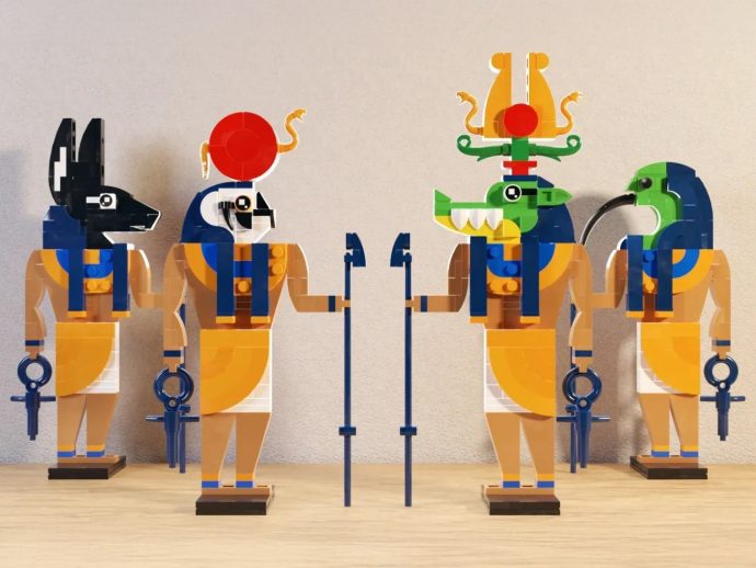 These LEGO Egyptian Gods Are a Brick-Built Pantheon of Pure Genius