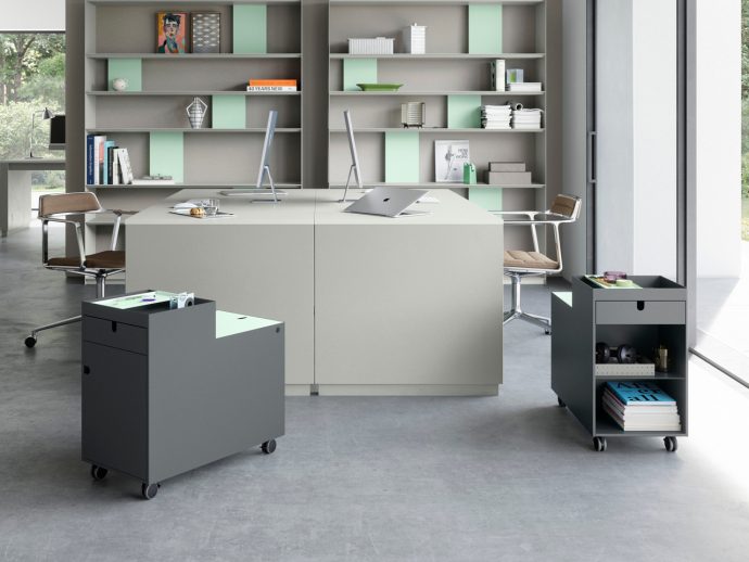 Minimalist Metal Storage Box Doubles as Mobile Seating