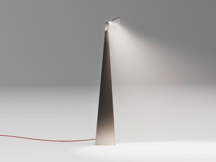 Ori Floor Lamp Folds a Single Sheet of Metal Into Sustainable Art
