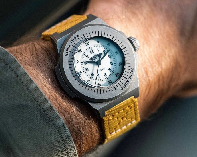 Swiss Watchmaker Laventure Transforms Military Tool Watch Design with Grade 23 Titanium Marine Type 3