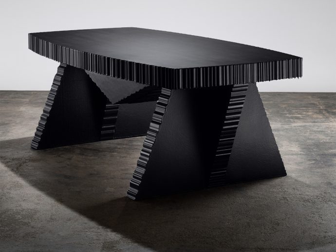 VNTA Table by Yuta Takahashi Turns Styrofoam Into Sculptural Art Furniture