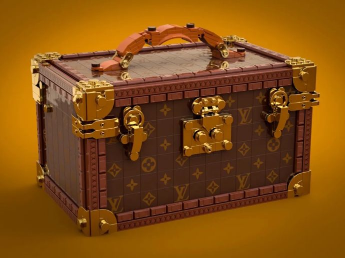 This 1,200-brick LEGO Louis Vuitton Train Case looks exactly like the original