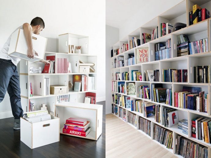 BrickBox Modular Shelving System Moves With You and Your Life