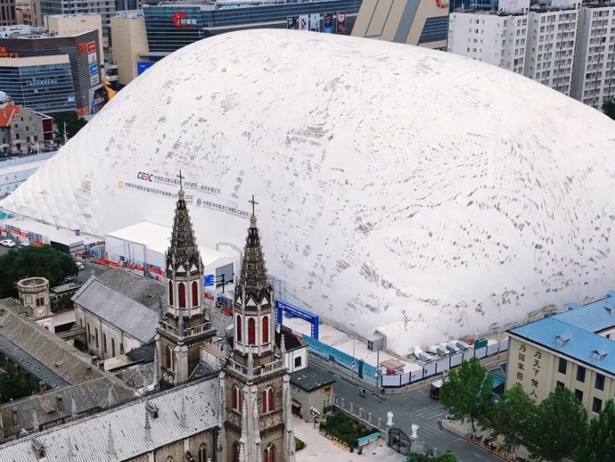 The World’s Largest Inflatable Construction Bubble Is Changing How Cities Build