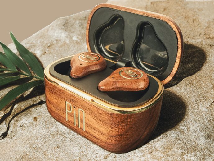 Meet The PIN: Luxury Wooden Wireless Earbuds That Speak Your Language
